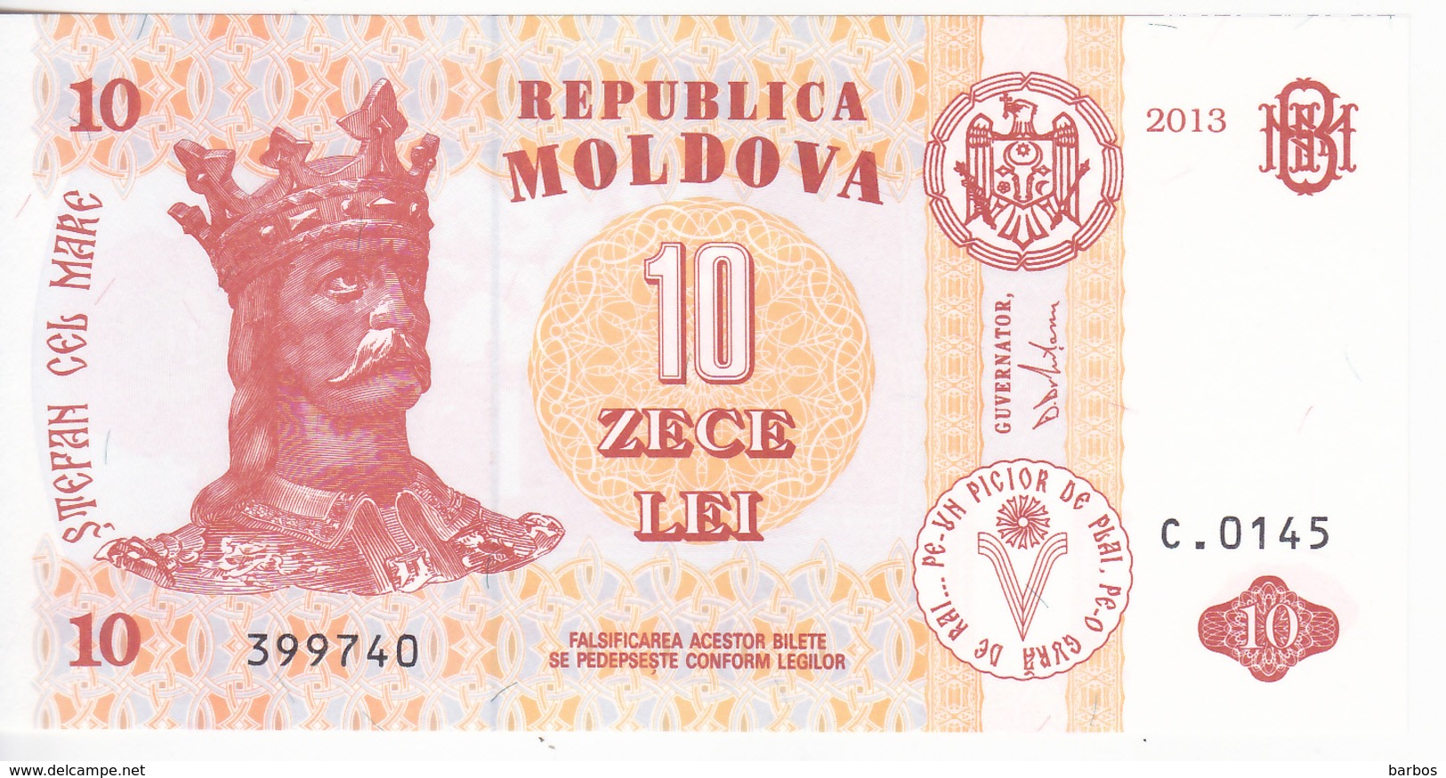 Moldova , 2013 , 10 Lei ,  UNC - Moldawien (Moldau)