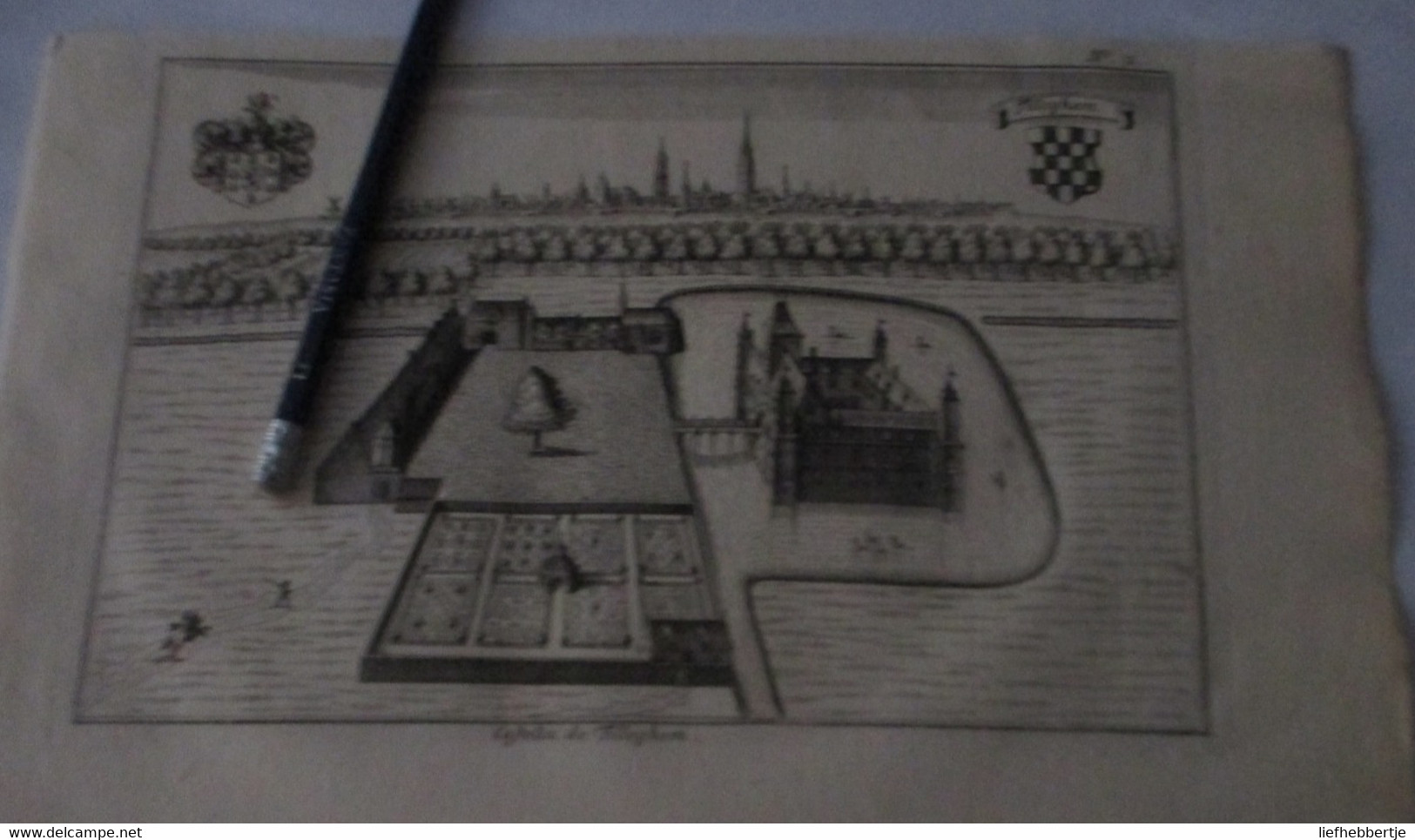 Tillegem   Tilleghem Te Sint-Michiels  -  Bij Brugge - Kaart Sanderus 1735 - Cartes Topographiques