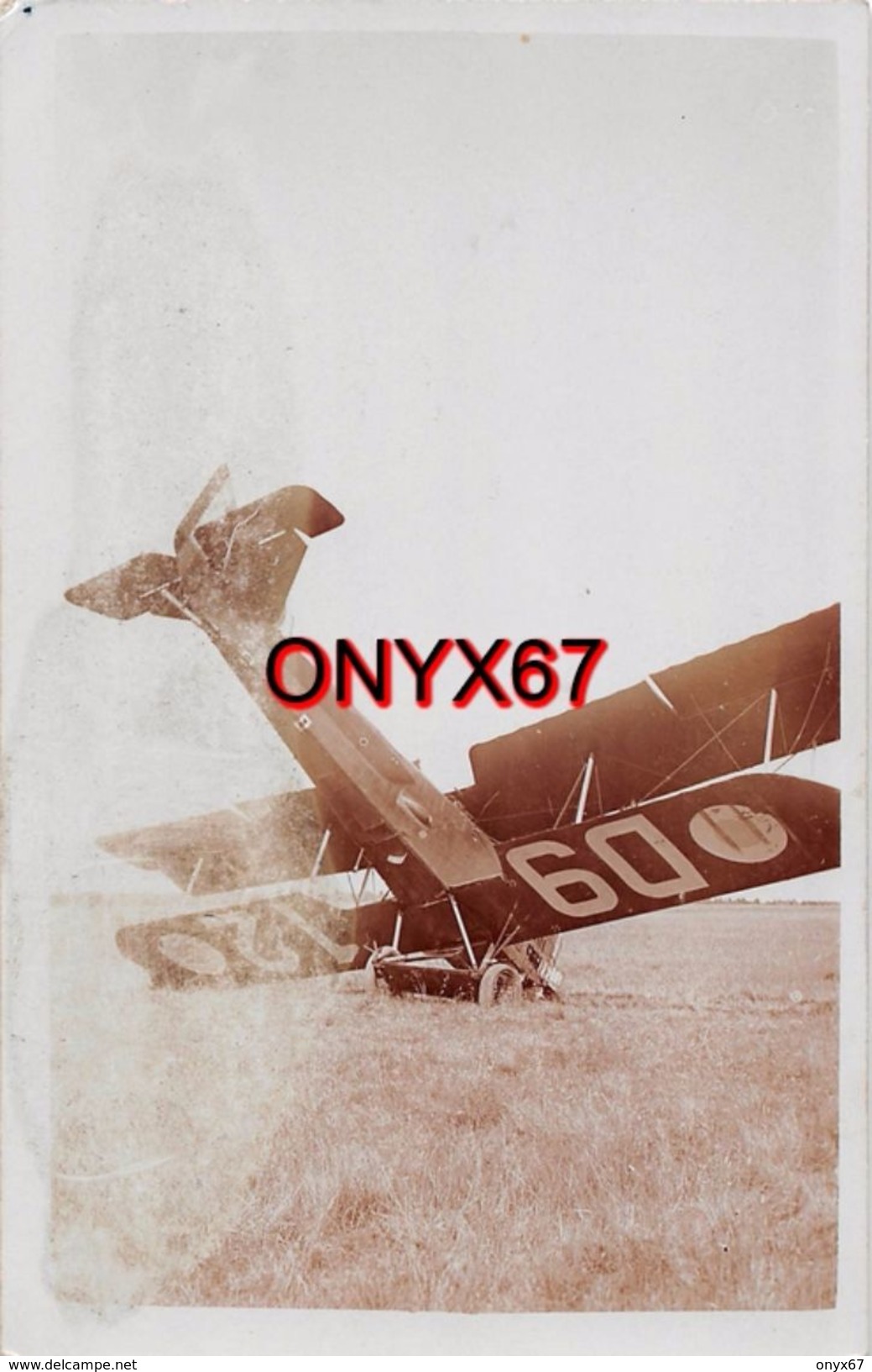 Carte Photo Photo AVION - AVIATION Accident à FEZ (Maroc-Afrique Du Nord) - 1914-1918: 1st War