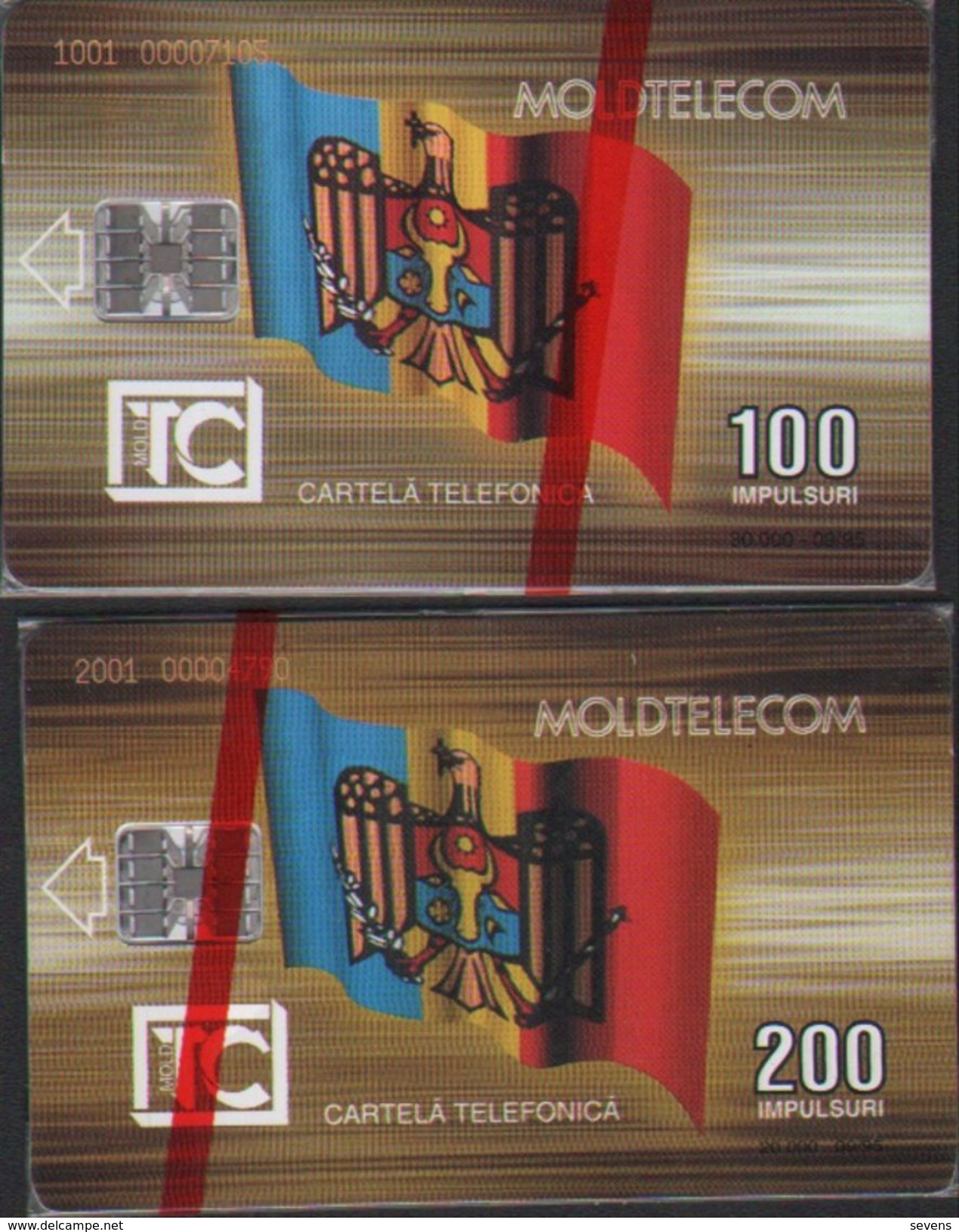 Chip Phonecard,national Flag,two Mint Cards In Blister,issued In 09/95 - Moldavie