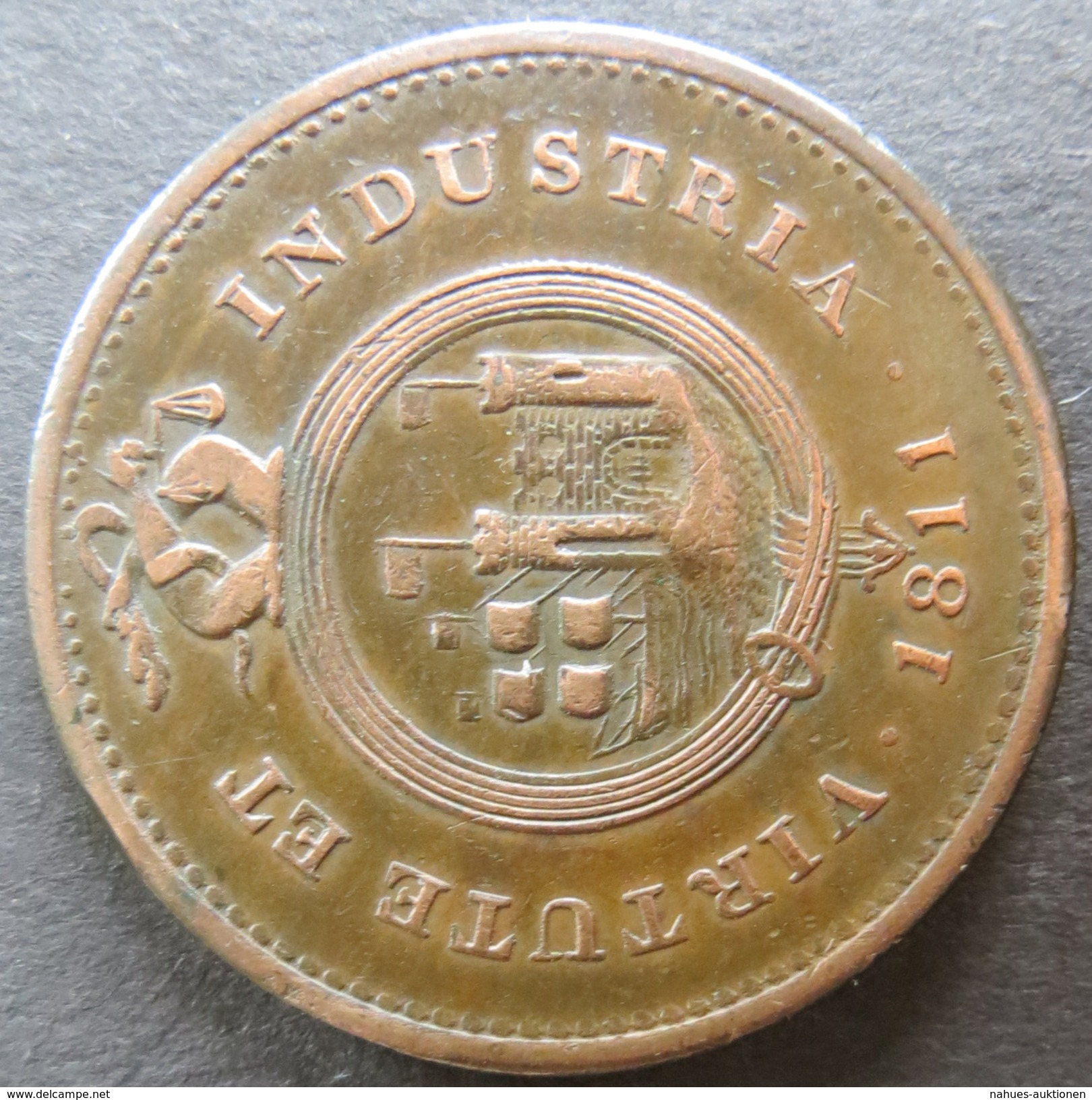 Münze Großbritannien 1811 - Token One Penny Bristol & Southwales  Kupfer Ss - Sonstige & Ohne Zuordnung