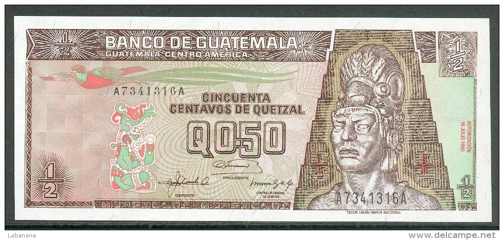 224-Guatemala Billet De 1/2 Quetzal 1992 A734A Neuf - Guatemala
