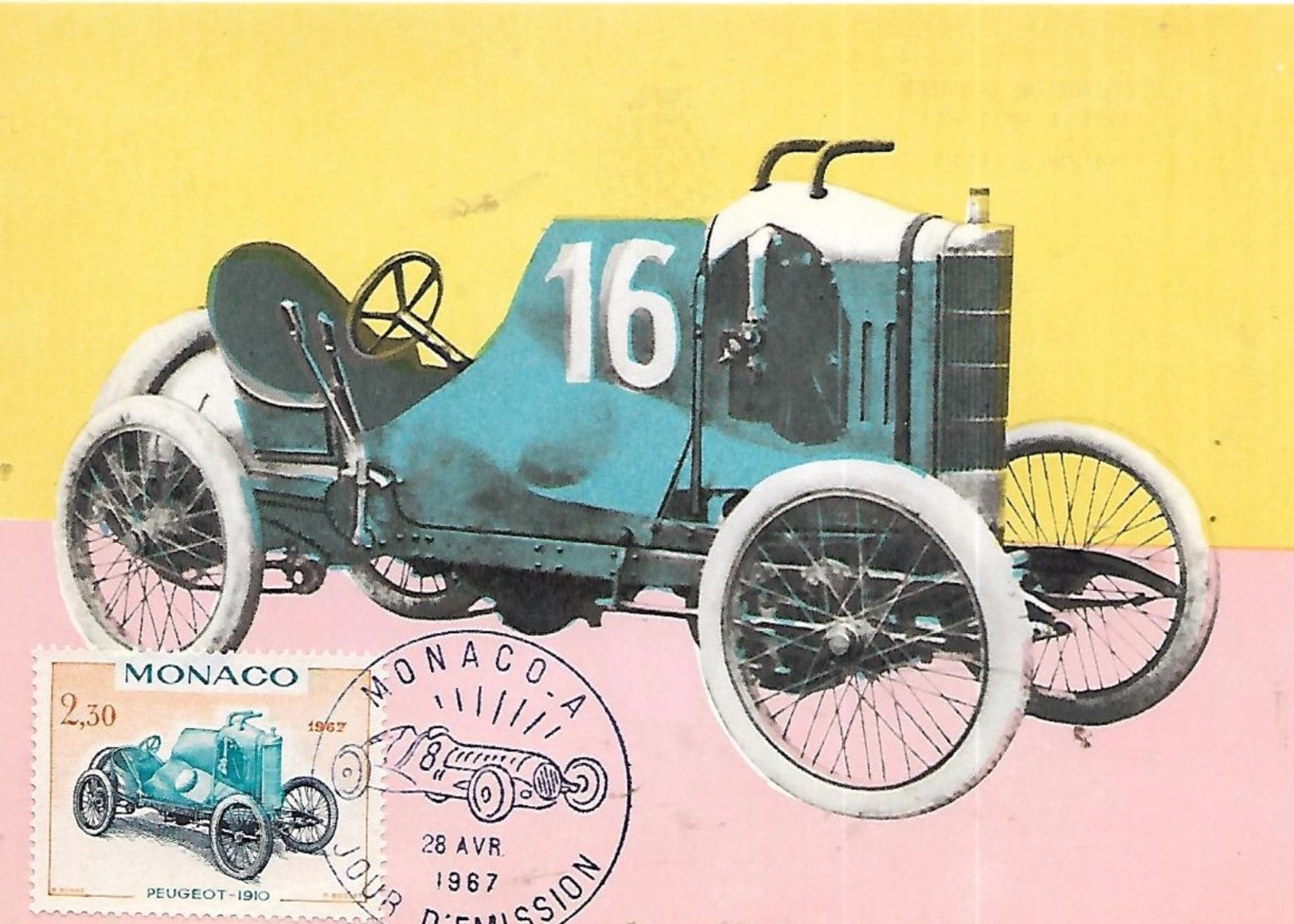 MONACO   Peugeot 1910   28/04/67 - Automobile