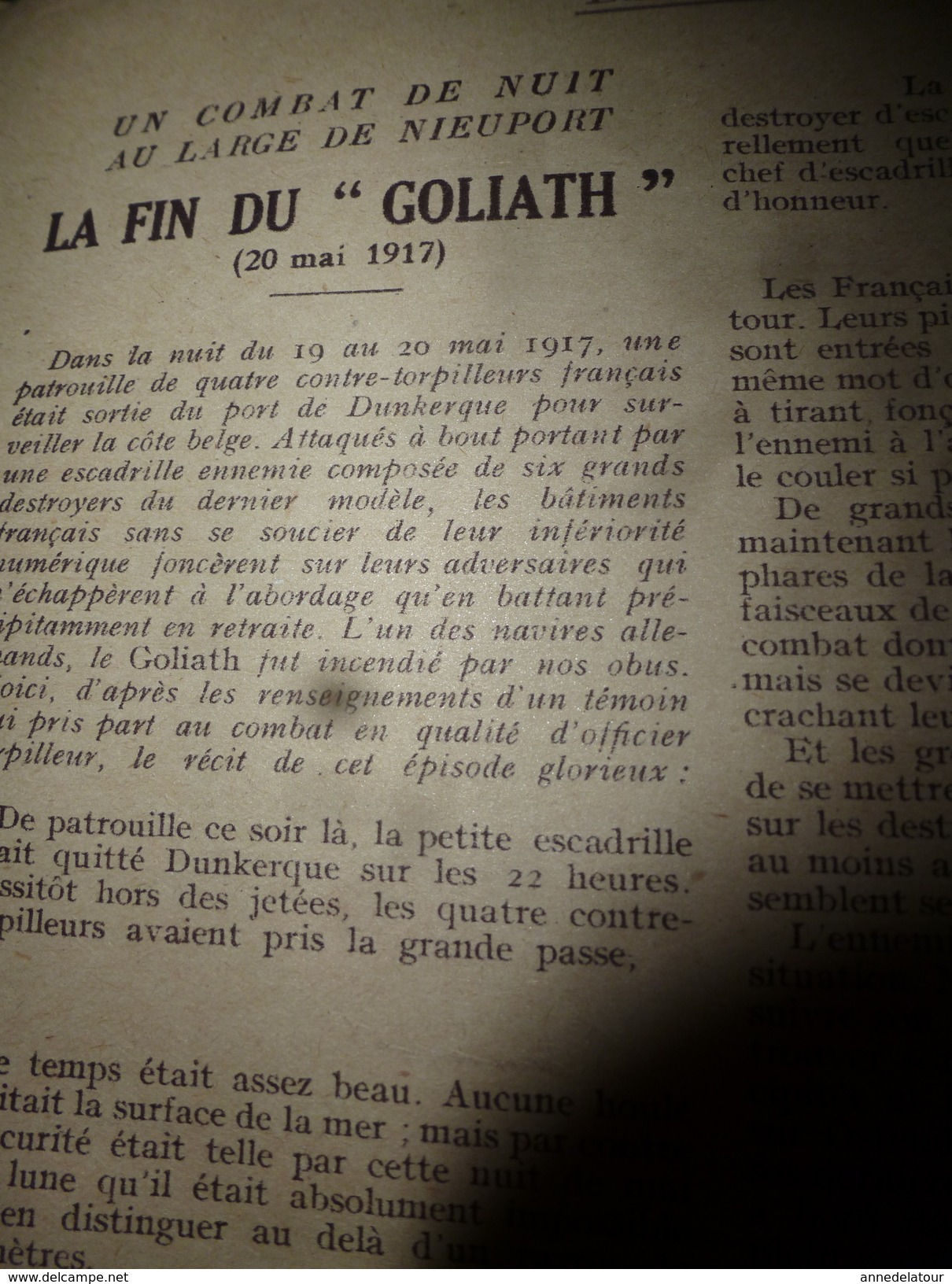 1918 J'AI VU: Camouflage Et Bombes; La Fin Du GOLIATH; Les Rapatriés Civils Arrivent à Evian; Perte Du PHOEBUS; Etc - Francés