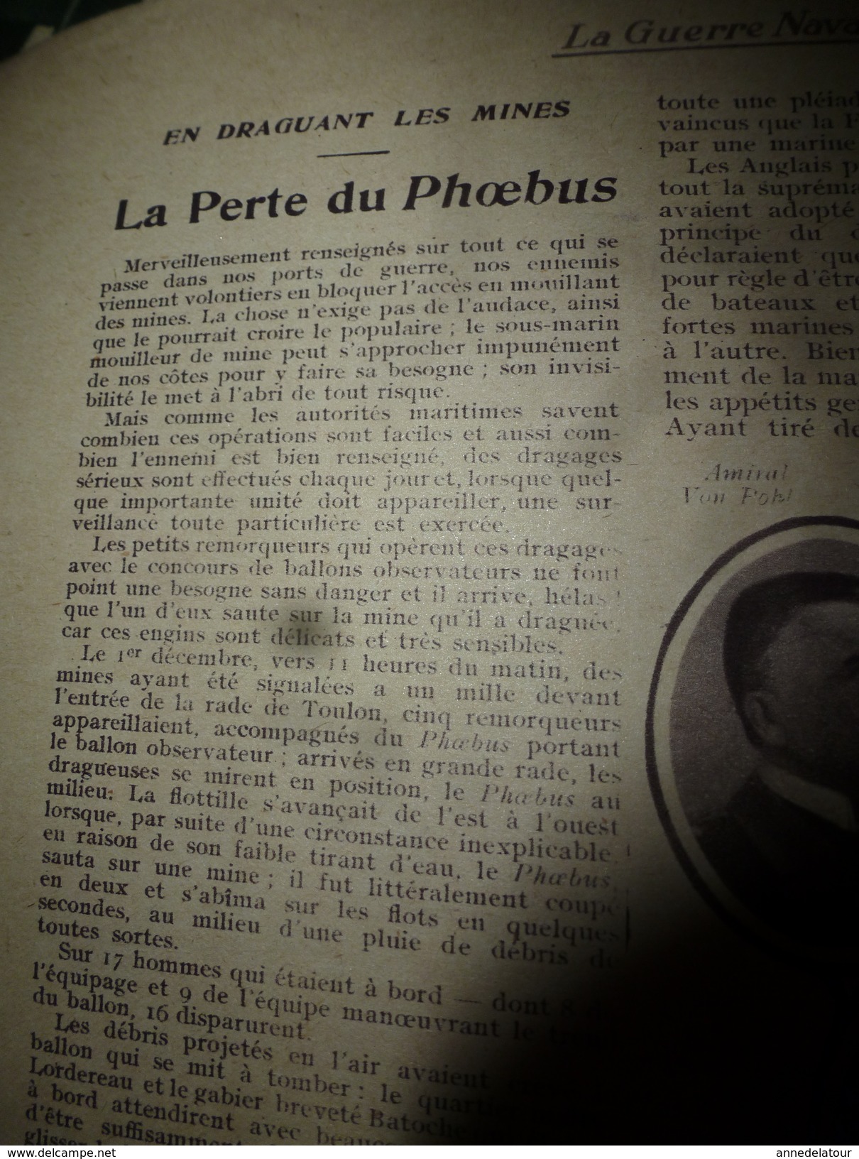 1918 J'AI VU: Camouflage et bombes; La fin du GOLIATH; Les rapatriés civils arrivent à Evian; Perte du PHOEBUS; etc