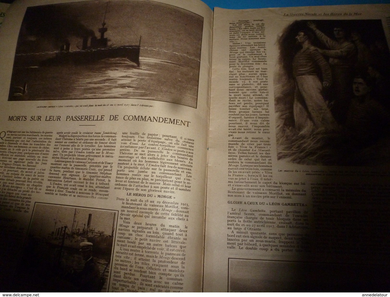 1918 J'AI VU:Le LEON GAMBETTA Coule Avec Ses Marins En Chantant;Ecole Pupilles De La Marine à Brest;Reporter Du Front - French