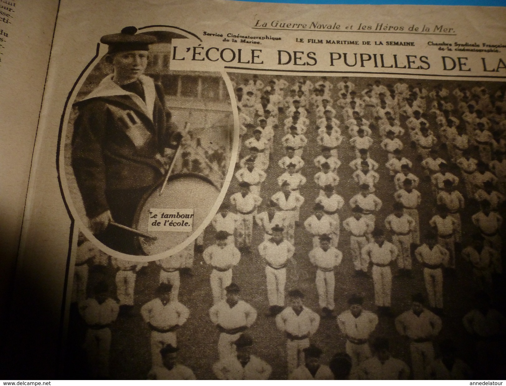 1918 J'AI VU:Le LEON GAMBETTA coule avec ses marins en chantant;Ecole Pupilles de la Marine à Brest;Reporter du front