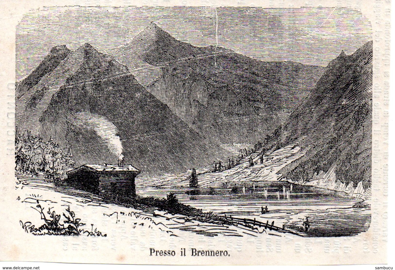 Am Brenner  -- Original - Druck Aus 1865 Tirol - Ohne Zuordnung