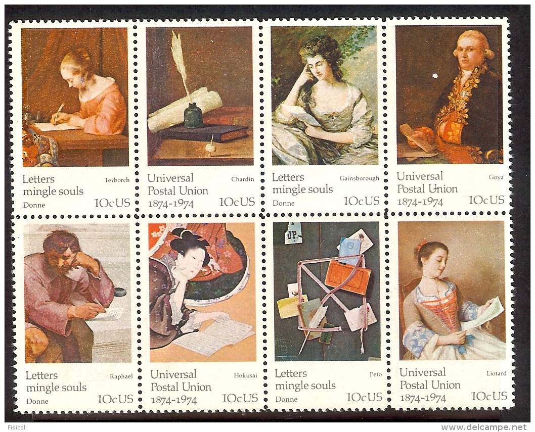 1974 - U.S. # 1530-1537 - Block Of 4 - Mint VF/NH - Unused Stamps