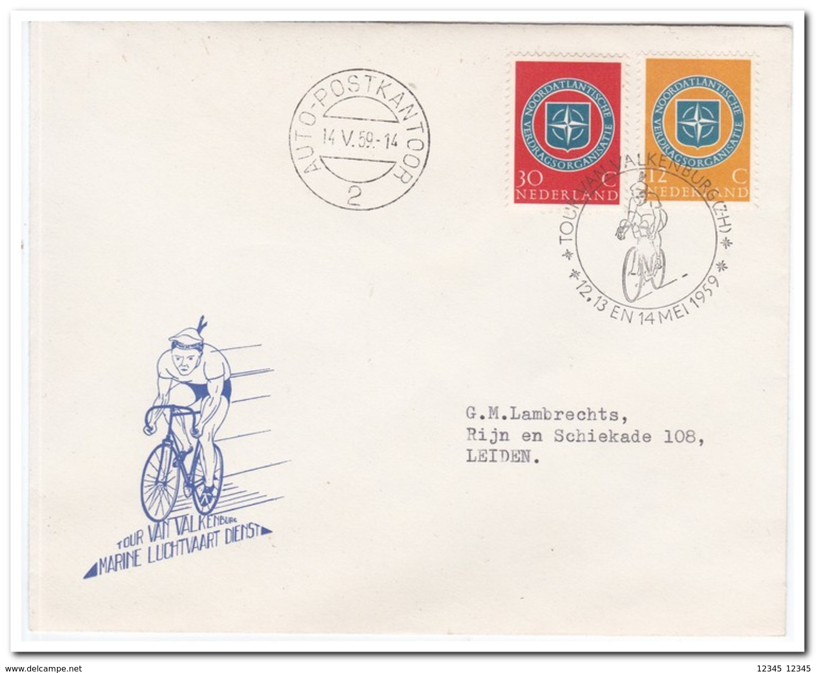 Tour Van Valkenburg( Z-H) 1959, Marine Luchtvaart Dienst - Ciclismo