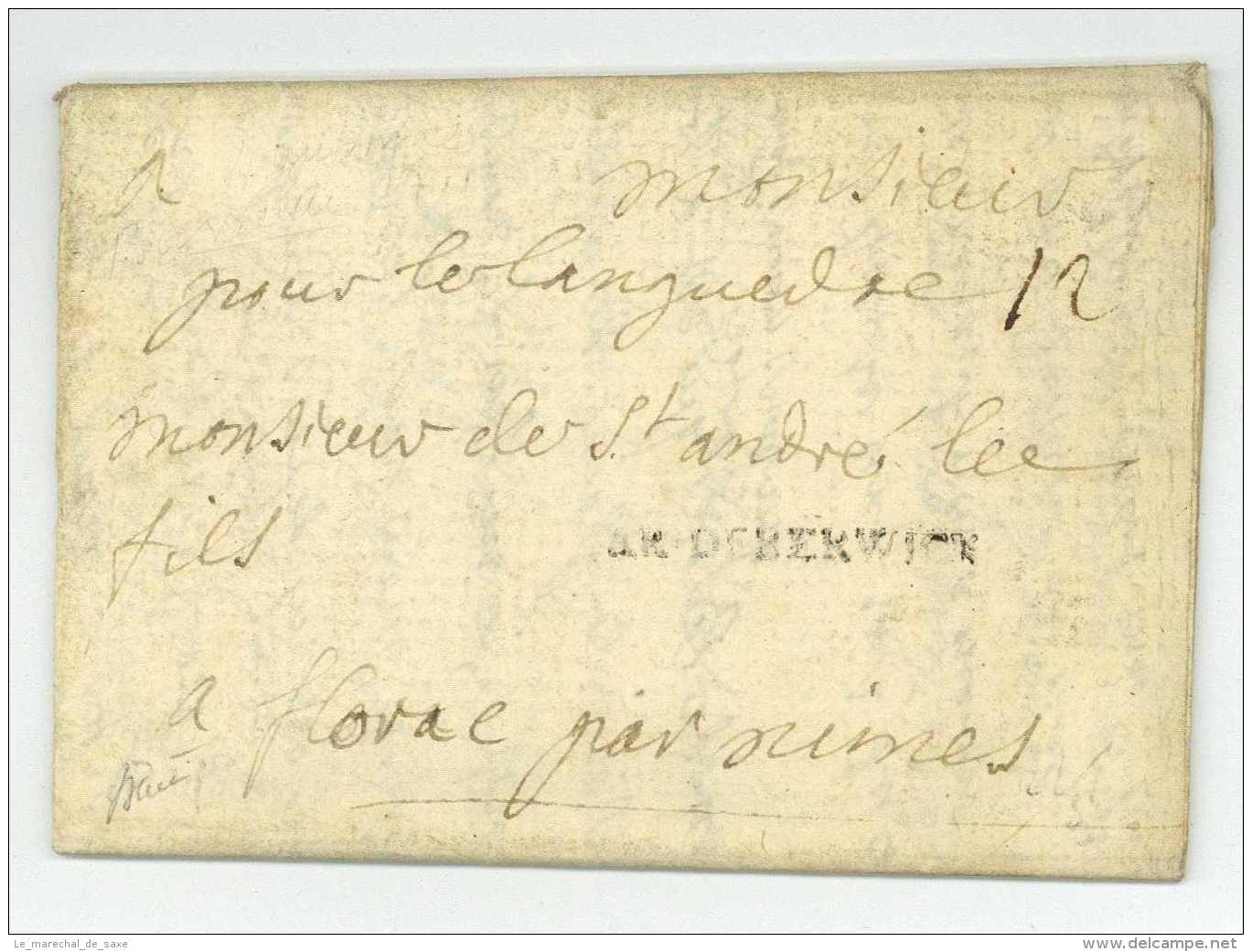 GUERRE DE LA SUCCESSION D&rsquo;ESPAGNE &ndash; ARMEE DE BERWICK &ndash; Granvielle BARRAUX 1711 Montmelian - Army Postmarks (before 1900)