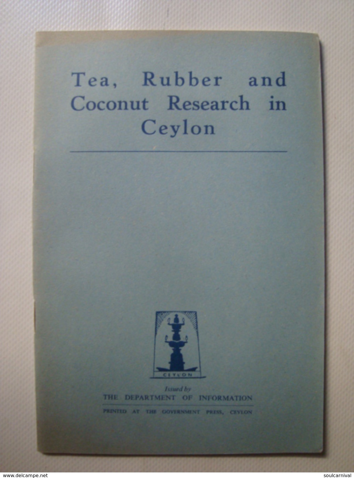 G. MASON  -  TEA, RUBBER AND COCONUT RESEARCH IN CEYLON - CEYLON, 1957 APROX. 26 PAGES BOOKLET. - Azië