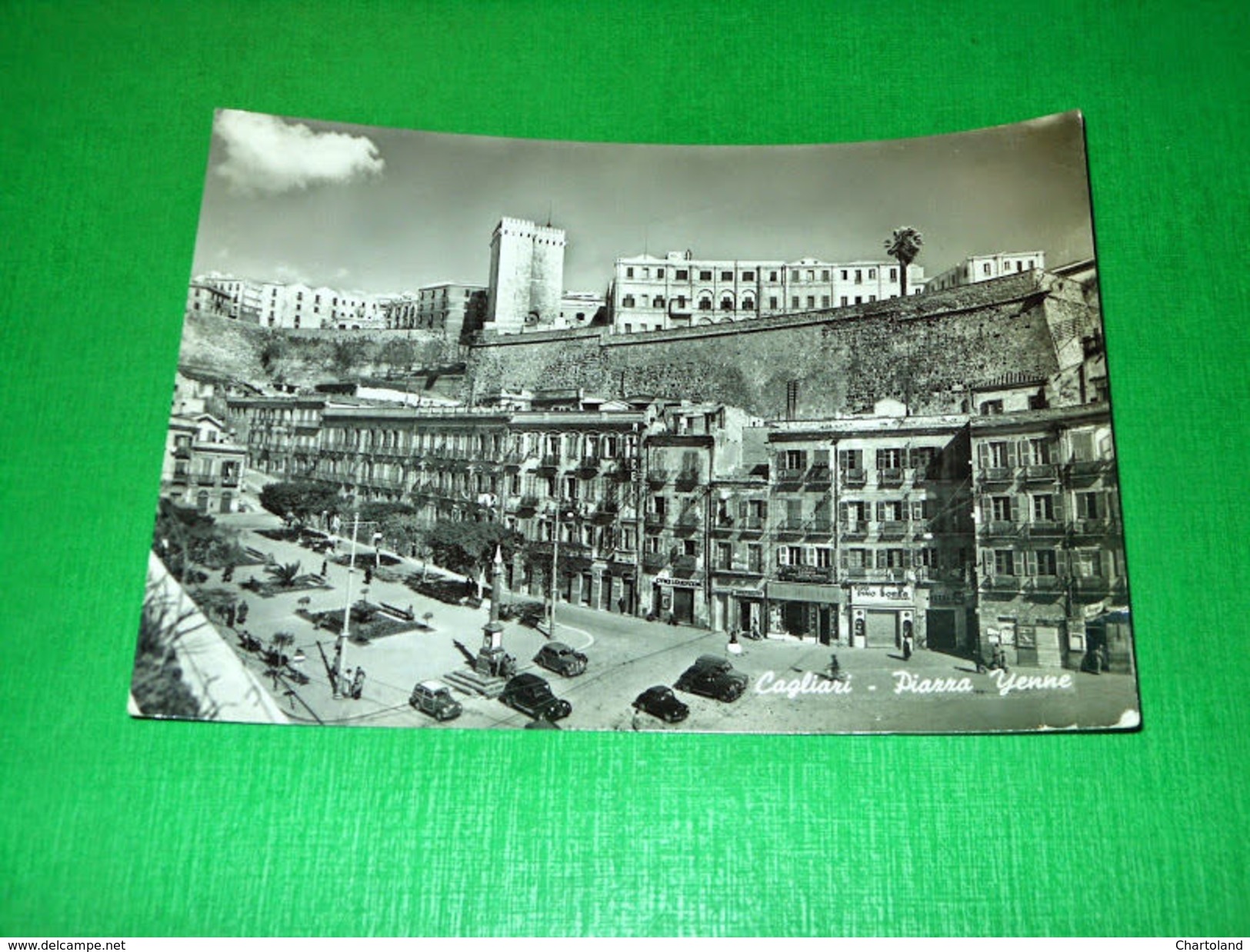 Cartolina Cagliari - Piazza Yenne 1953. - Cagliari