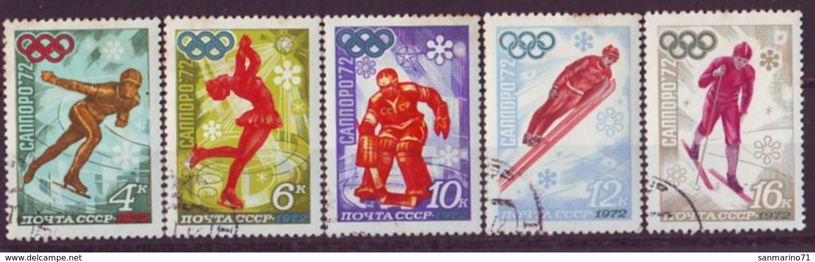 USSR 3979-3983,used,olimpic Sport - Winter 1972: Sapporo