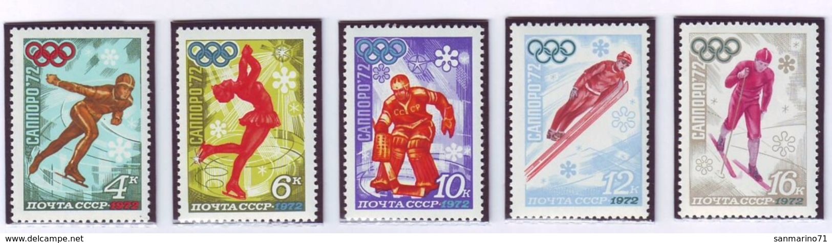 USSR 3979-3983,unused,olimpic Sport - Winter 1972: Sapporo