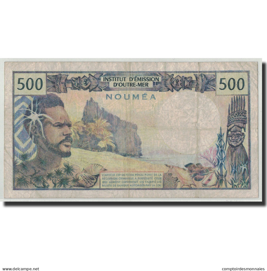 Billet, Nouvelle-Calédonie, 500 Francs, Undated (1969-92), KM:60e, TB - Nouméa (Nieuw-Caledonië 1873-1985)