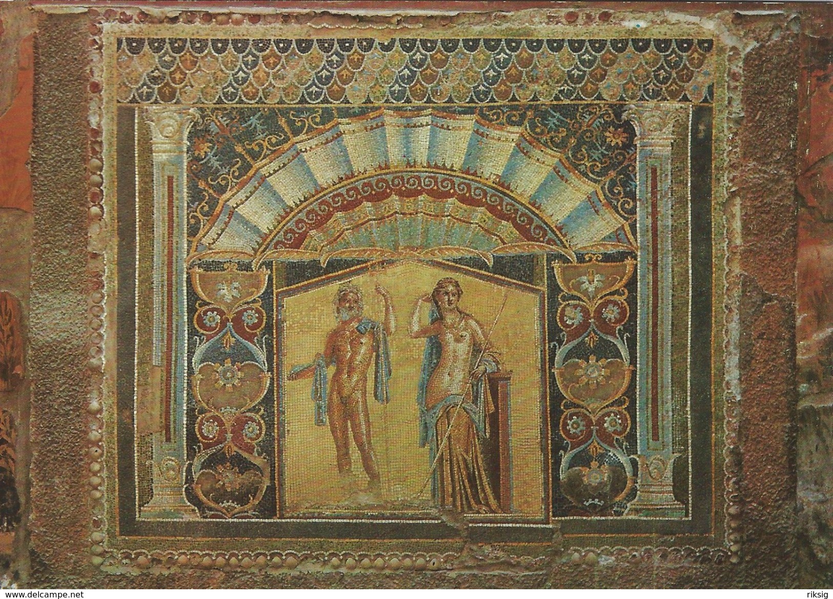 Ercolano - Hercolanum.  Mosaic Of Poseidon And Amphitrite    Italy.  # 06727 - Ercolano