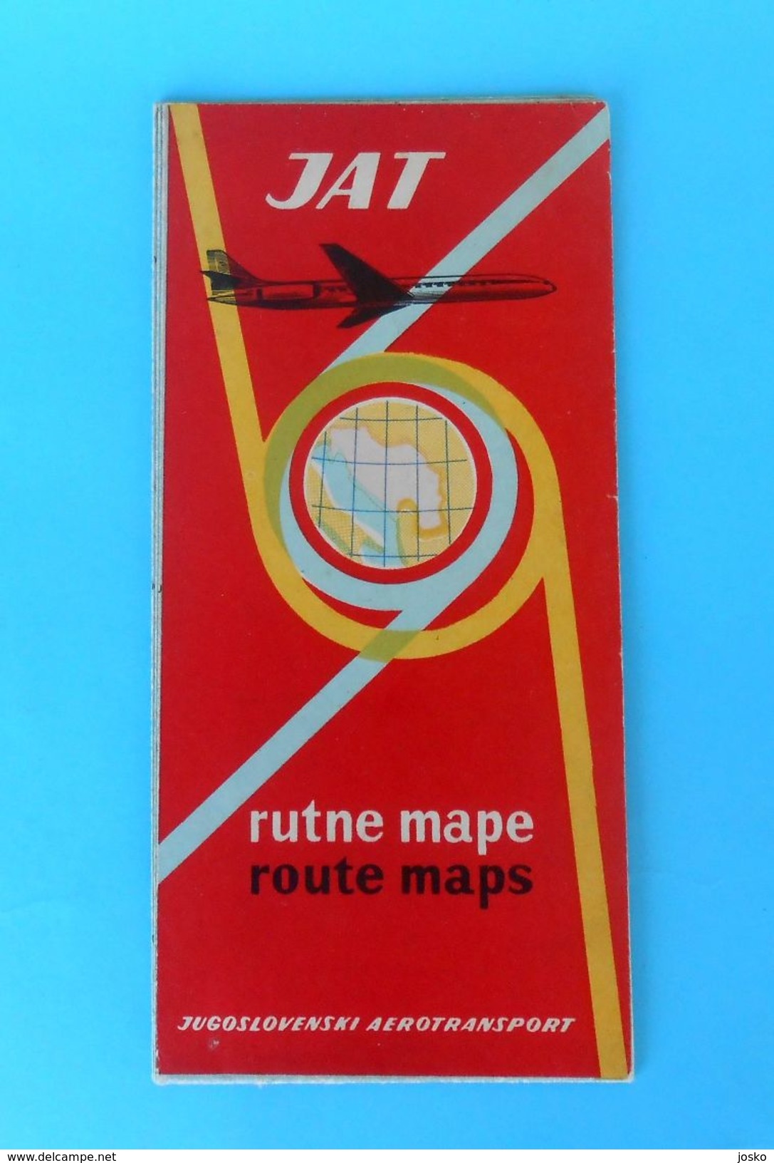 JAT - YUGOSLAV AIRLINES Vintage Route Maps (1961) * Excellent Condition * Yugoslavia Jugoslavia Jugoslawien Jugoslavija - Advertisements