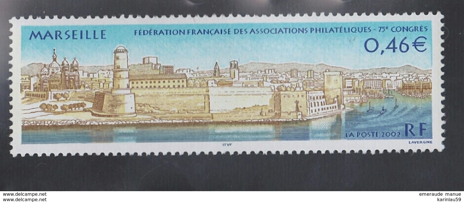 2002 - TIMBRE NEUF - 75ème Congrès De La Fédération Française Des Associations Philatéliques à MARSEILLE - N° YT : 3489 - Unused Stamps