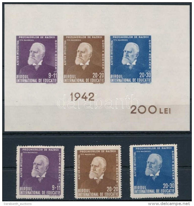 ** 1942 Hadifogoly Sor Mi 743-745 A + Blokk 19 - Other & Unclassified