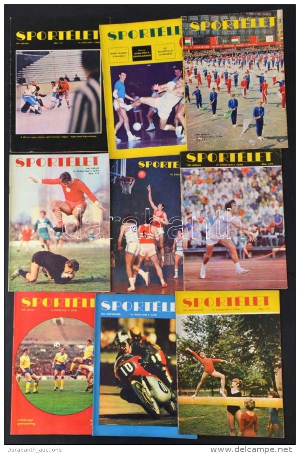 1970 Sport&eacute;let. VI. Teljes &eacute;vf., 1970. Janu&aacute;r-december 1-12. TÅ±z&ouml;tt... - Sin Clasificación