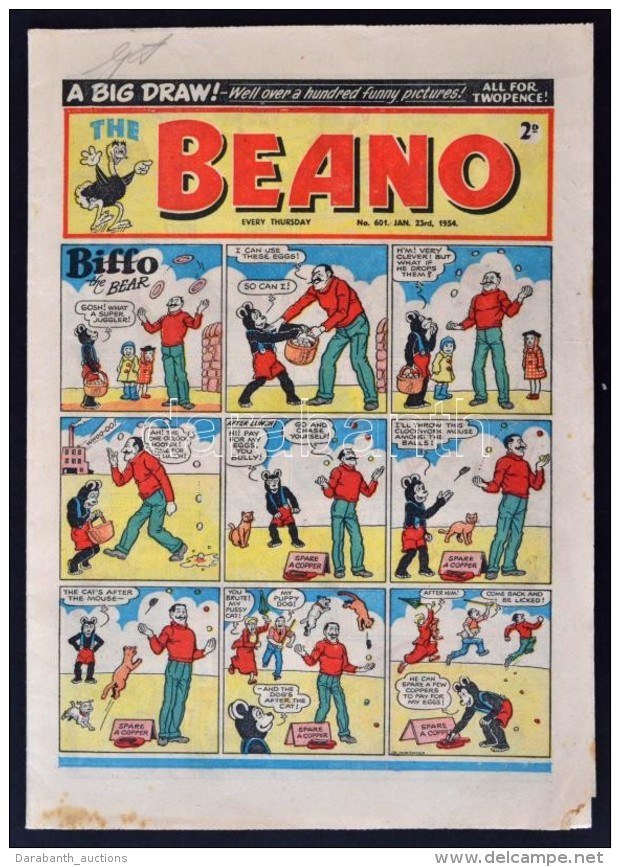 1954 The Beano K&eacute;preg&eacute;ny, S&eacute;r&uuml;lt, 12p - Sin Clasificación