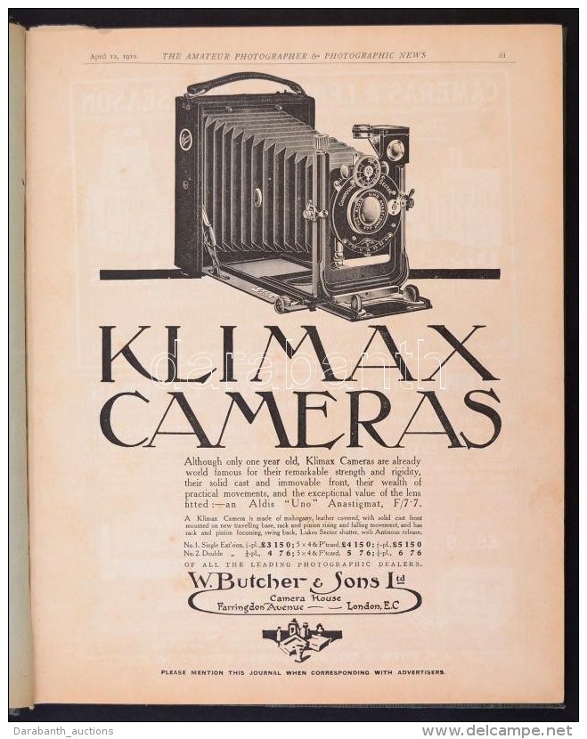 1910 The Amateur Photographer &amp; Photographic News &uacute;js&aacute;g 3 Db Lapsz&aacute;ma (1332., 1334.,... - Sin Clasificación