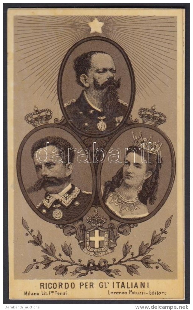 Cca 1900 Az Olasz Kir&aacute;lyi Csla&aacute;dot &aacute;br&aacute;zol&oacute; Lito K&eacute;p / Litho Image... - Sin Clasificación