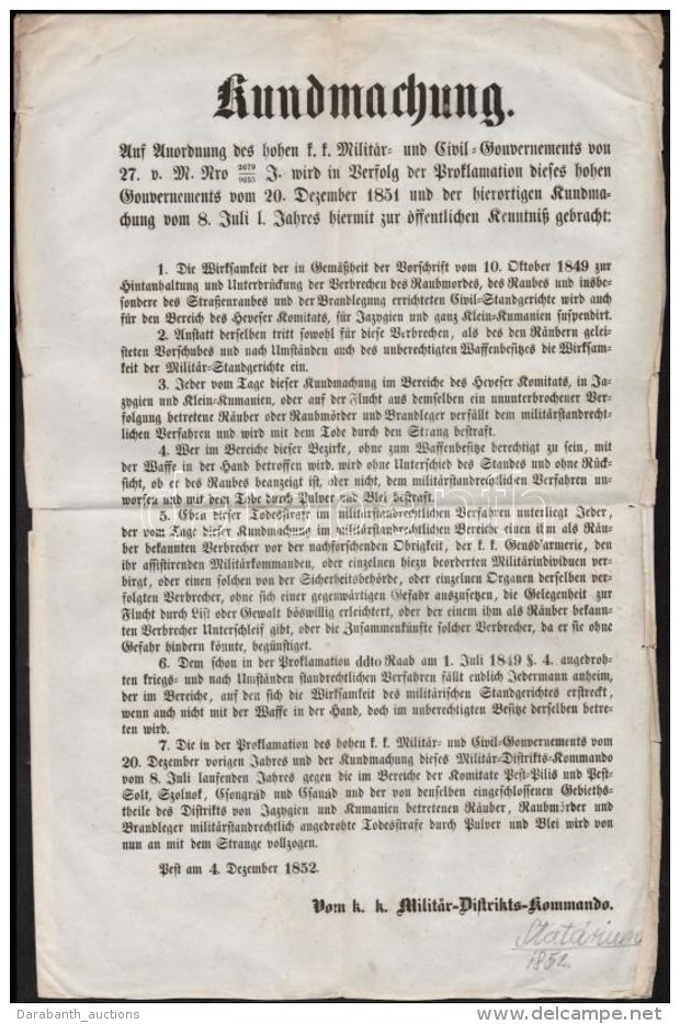 1852 Rabl&oacute;k &eacute;s M&aacute;s BÅ±n&ouml;zÅ‘k Ellen Sz&oacute;l&oacute; Stat&aacute;riumr&oacute;l... - Sin Clasificación