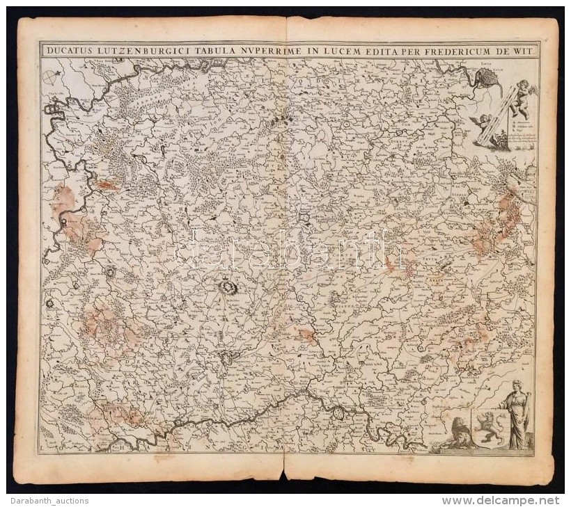 1670 A Luxemburgi Hercegs&eacute;g T&eacute;rk&eacute;pe, Ducatus Lutzenburgici Tabula Nuperrime In Lucem Edita Per... - Otros & Sin Clasificación