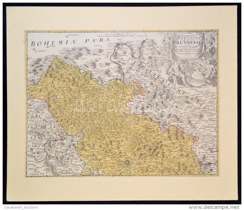 Homann, Johann Baptist (1663-1724): Morvaorsz&aacute;g, A Br&uuml;nni Ker&uuml;let R&eacute;zmetszetÅ±... - Other & Unclassified