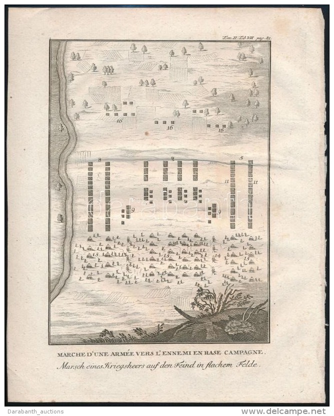 Cca 1750 Hadseregmozg&aacute;sok, R&eacute;zmetszet, Pap&iacute;r, Az 'Histoire De Polybe' K&ouml;tetbÅ‘l (2.... - Otros & Sin Clasificación