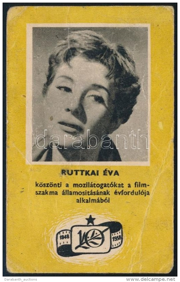 1959 K&aacute;rtyanapt&aacute;r Ruttkai &Eacute;v&aacute;val - Publicidad