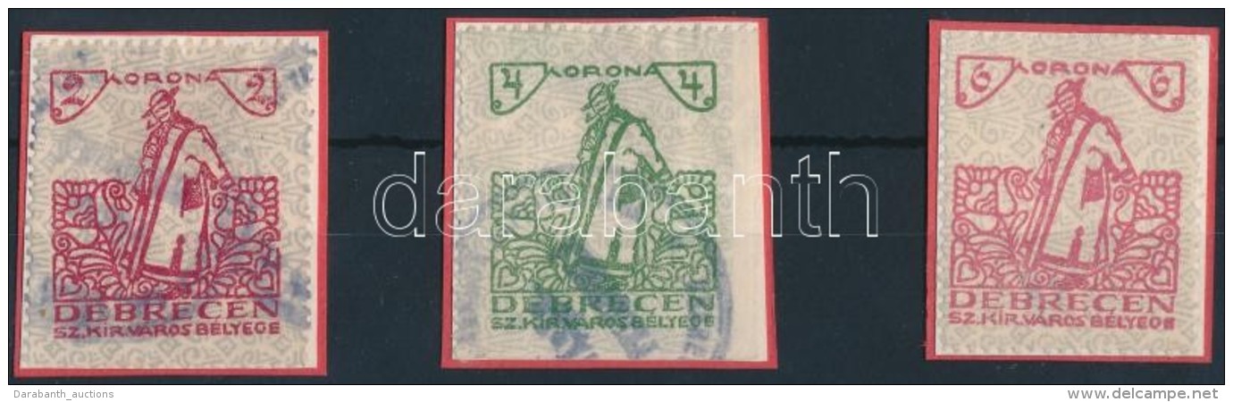 1920 Debrecen SZ.KIR.V. 2K/4K (2 Oldalon Fogazatlan)/6K Okirati Illet&eacute;kb&eacute;lyeg (4.800) - Unclassified