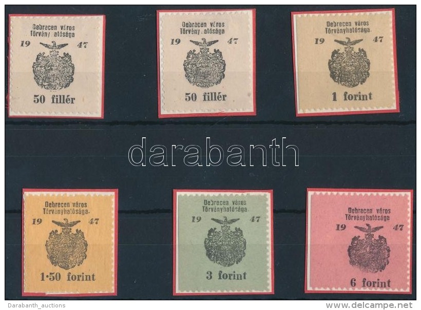 1947 Debrecen 6 Db 5 F&eacute;le Okirati Illet&eacute;kb&eacute;lyeg (12.000) - Unclassified