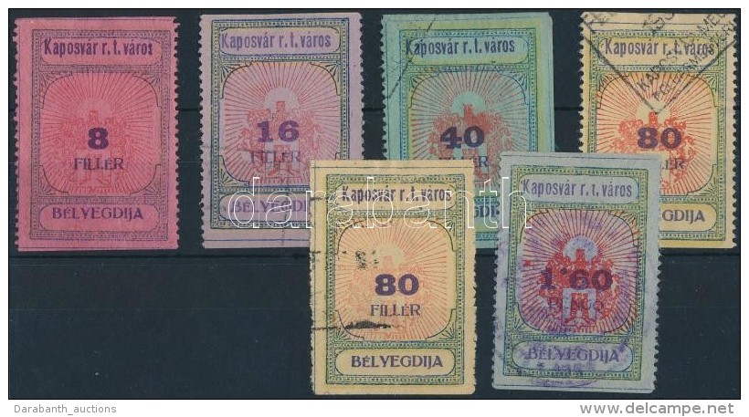 1927 Kaposv&aacute;r 6 Db 5 Klf F&uuml;zetb&eacute;lyeg,a 34. Sz.b&eacute;lyegnek 3 Fogazatlan Oldala Van (12.950) - Unclassified