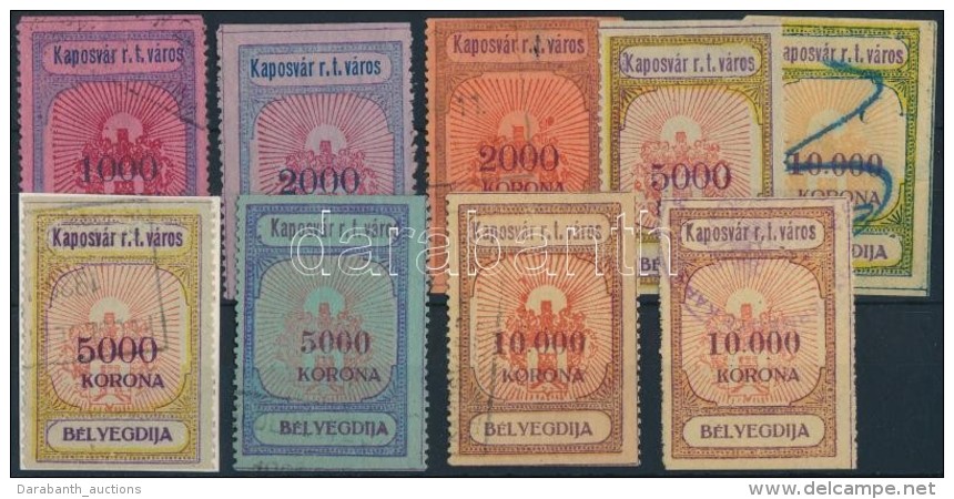 1924 Kaposv&aacute;r 9 Klf F&uuml;zetb&eacute;lyeg, K&ouml;zte 3-nak 3 Fogazatlan Oldala Van (30.750) - Unclassified