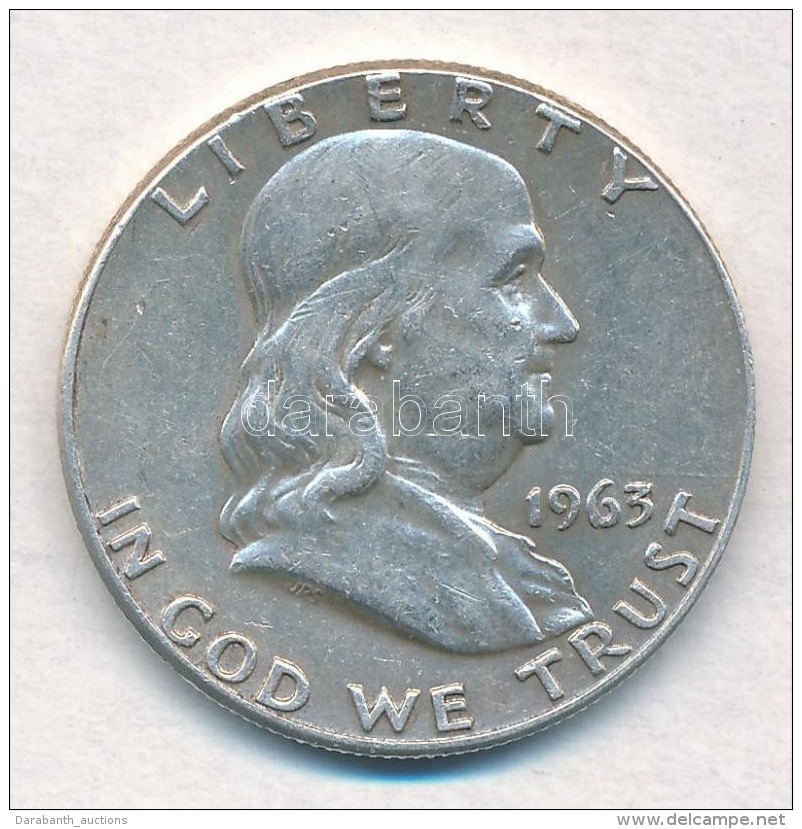 Amerikai Egyes&uuml;lt &Aacute;llamok 1963. 1/2$ Ag 'Franklin' T:2,2-
USA 1963. 1/2 Dollar Ag 'Franklin'... - Unclassified