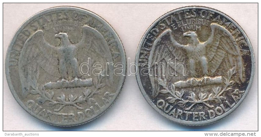 Amerikai Egyes&uuml;lt &Aacute;llamok 1954-1957. 25c Ag (2x) T:2- Patina
USA 1954-1957. 25 Cents Ag (2x) C:VF... - Unclassified