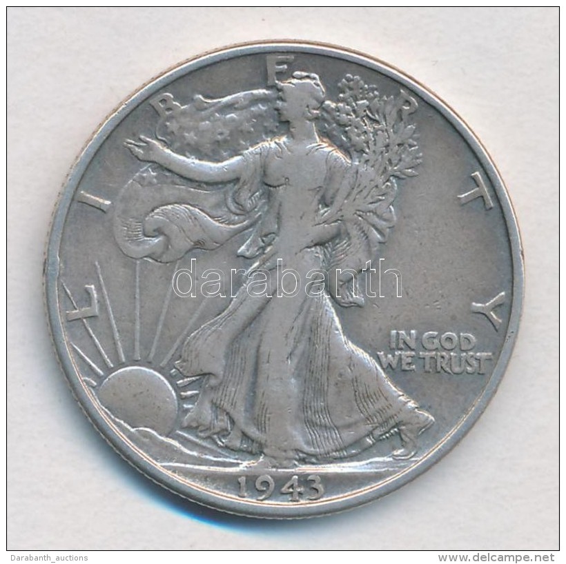 Amerikai Egyes&uuml;lt &Aacute;llamok 1943. 1/2$ Ag 'Walking Liberty' T:3
USA 1943. 1/2 Dollar Ag 'Walking Liberty'... - Unclassified