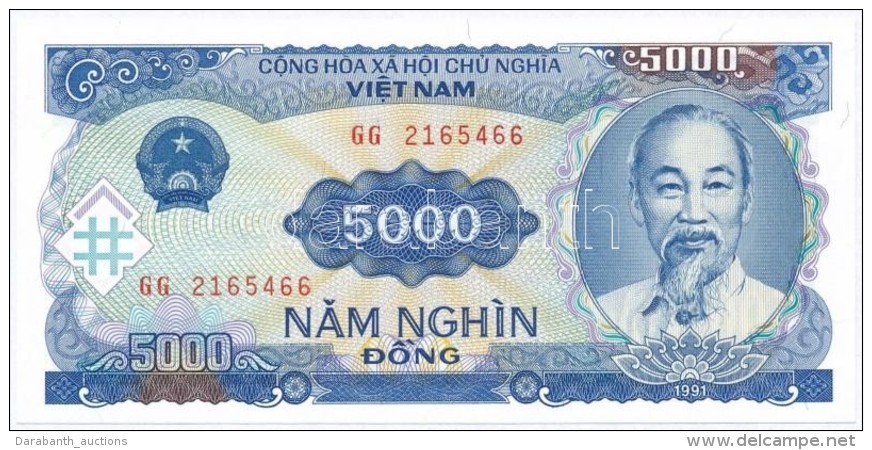 Vietnam 1991. 5000D T:I 
Vietnam 1991. 5000 Dong C:UNC - Sin Clasificación