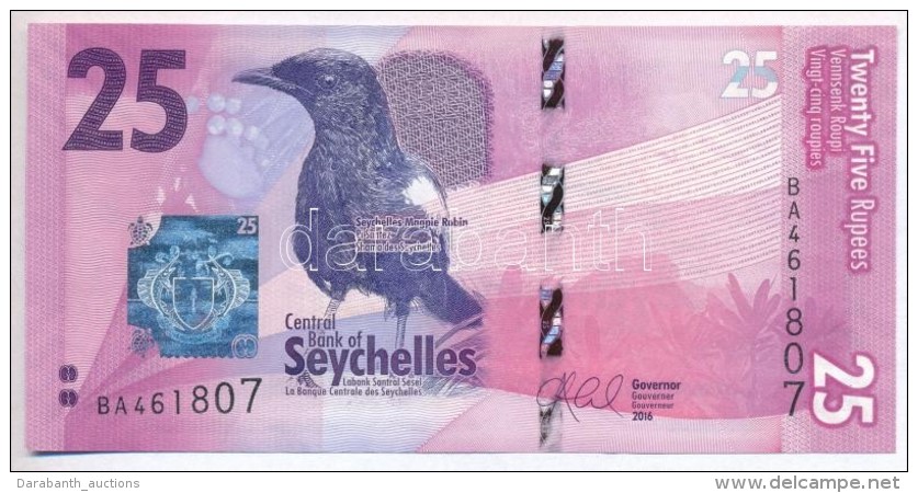 Seychelle-szigetek 2016. 25R T:I,I-
Seychelles 2016. 25 Rupees C:UNC,AU - Sin Clasificación