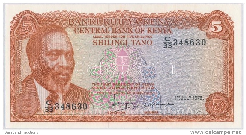 Kenya 1978. 5Sh T:I 
Kenya 1978. 5 Shillings C:UNC 
Krause 15 - Sin Clasificación