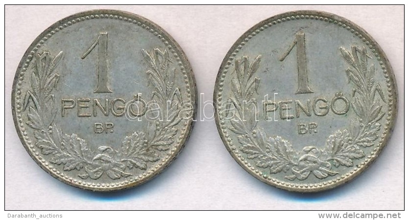 1938-1939. 1P Ag (2x) T:2 Patina, SzennyezÅ‘d&eacute;s - Sin Clasificación