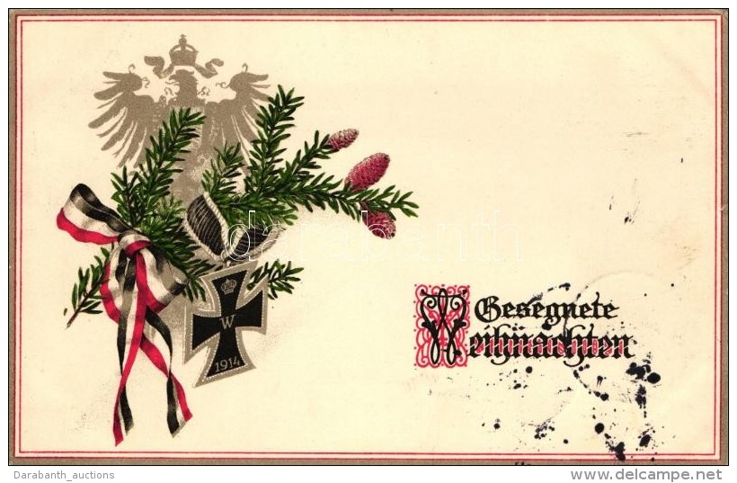 T2 1914 Weihnachten / Christmas, German Military Propaganda, Litho - Unclassified