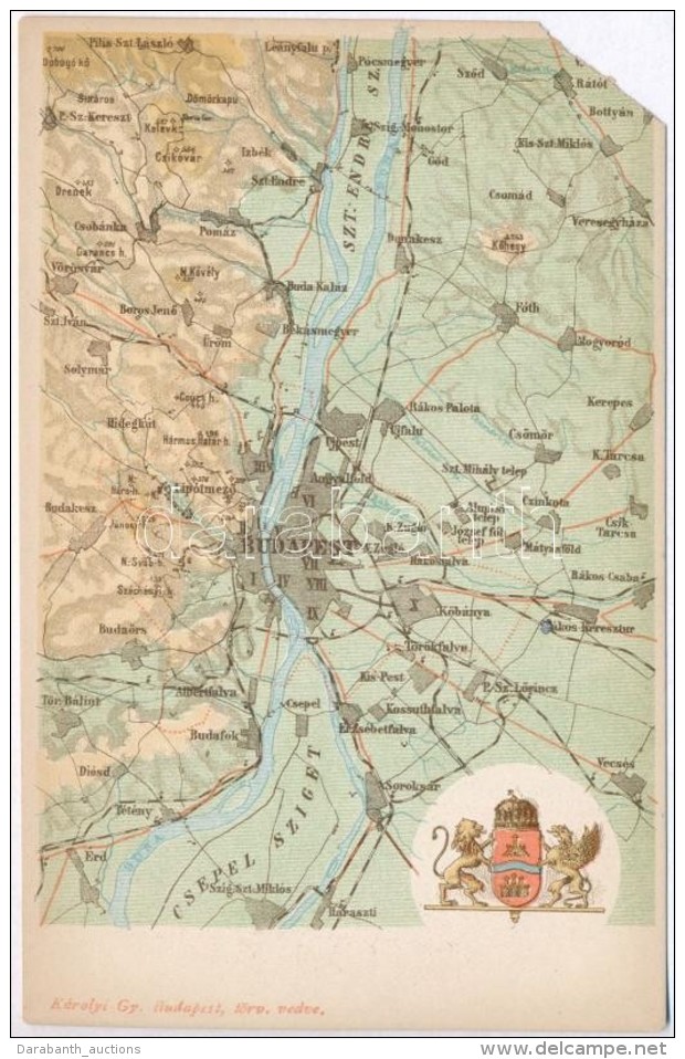 ** T4 Budapest T&eacute;rk&eacute;p, K&aacute;rolyi Gy. Kiad&aacute;sa, Litho (EM) - Non Classificati