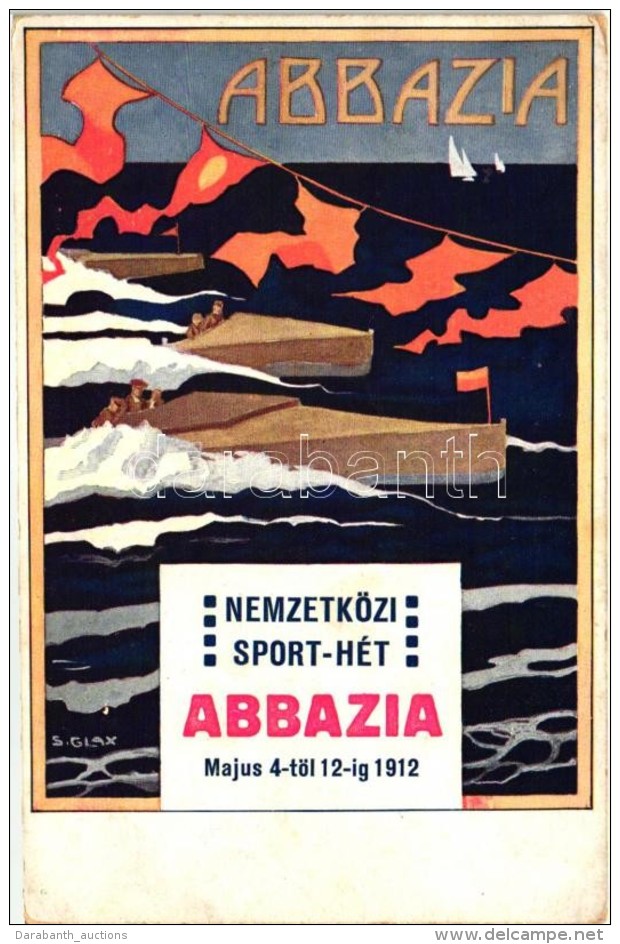 T2 1912 Abbazia, Nemzetk&ouml;zi Sport-H&eacute;t Rekl&aacute;mlapja / International Sport Week Advertisement... - Unclassified