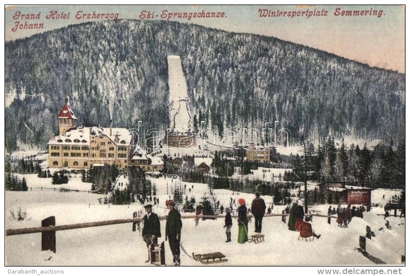 * T2/T3 Semmering, Grand Hotel Erzherzog Johann, Sledding. Winter Sport   (Rb) - Unclassified