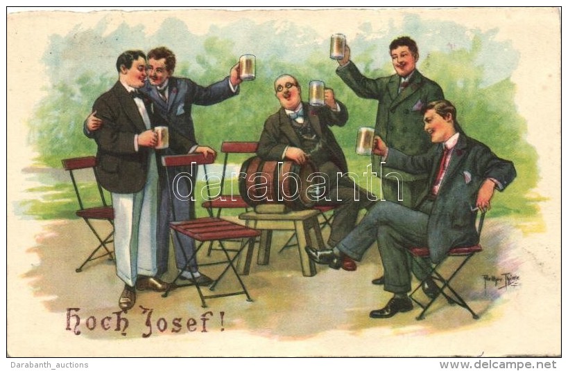 * T3 Hoch Josef! / Beer Drinking Men, Lepopastell 2181/IV. S: Arthur Thiele (EB) - Unclassified