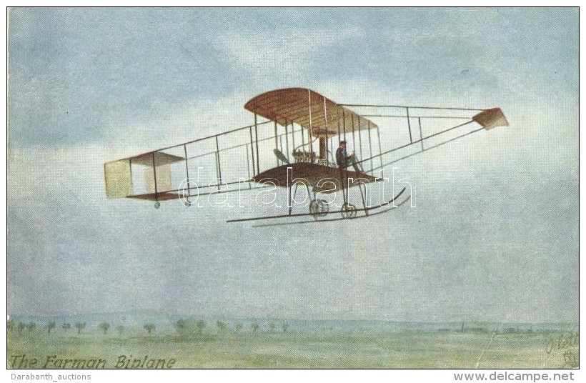 * T3 The Farman Biplane, Raphael Tuck &amp; Sons Oilette 'Famous Aeroplanes' 9943. (EB) - Sin Clasificación